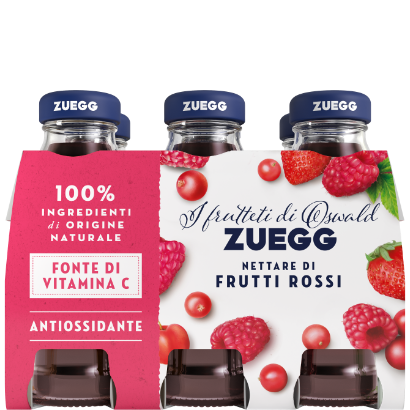 Nettare di frutti rossi a base di puree di frutta e succo di frutta da concentrato