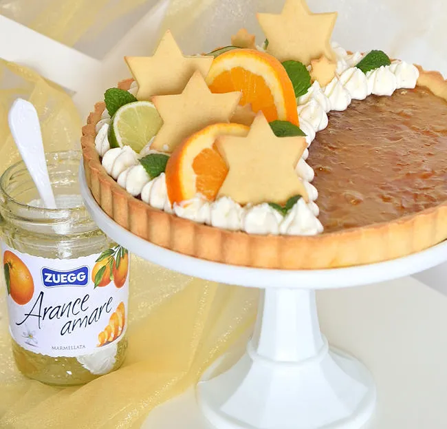 CROSTATA ALLE ARANCE AMARE E MOUSSE ALLA VANIGLIA