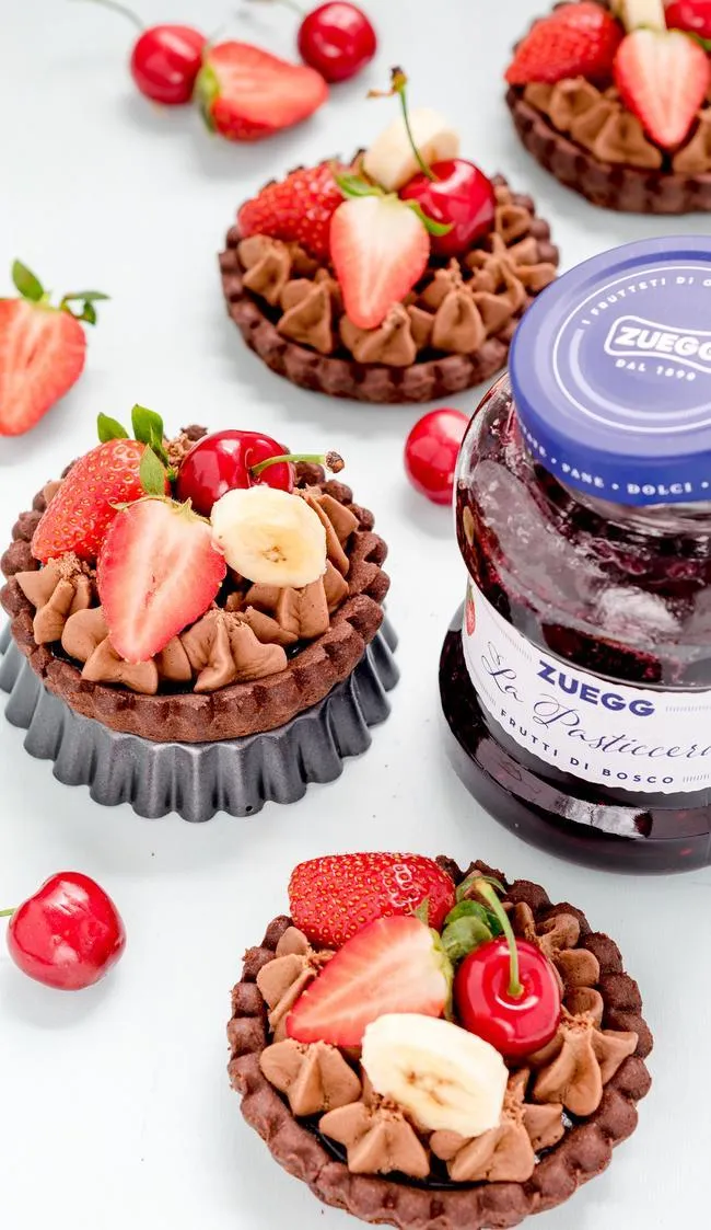 Ricette - Crostatine al cioccolato e frutta