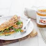 Ricette - Omelette prosciutto crudo e pesche