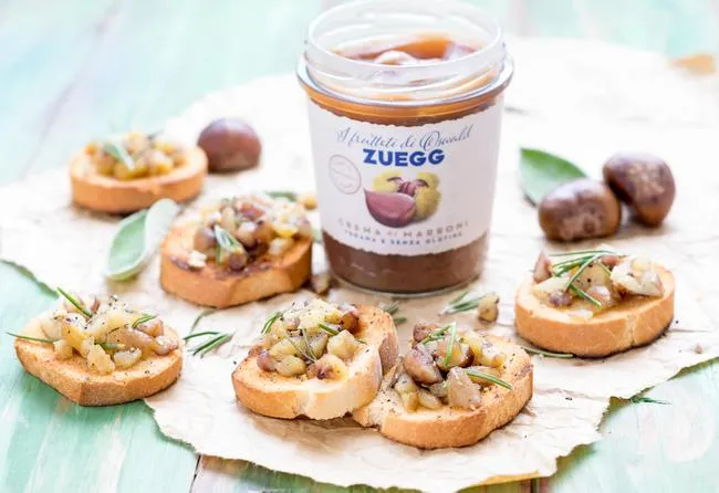 Bruschette alle castagne e rosmarino