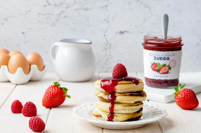 Ricette - Mini Pancake alle fragole e lamponi