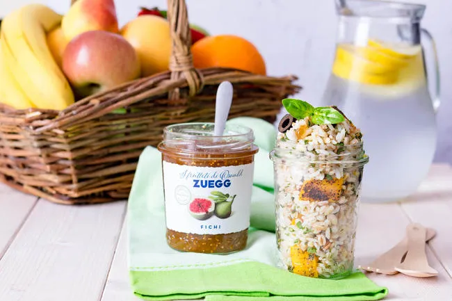Ricette - Insalata di cereali e peperoni in salsa agrodolce ai fichi