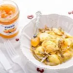 CUORICINI DI RICOTTA AGLI AGRUMI CON CARCIOFI E FONDUTA DELICATA