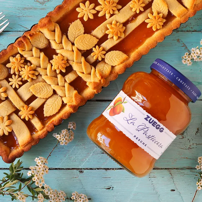 Crostata alle pesche senza burro