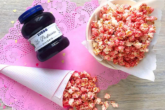Ricette - Popcorn rosa alle ciliegie