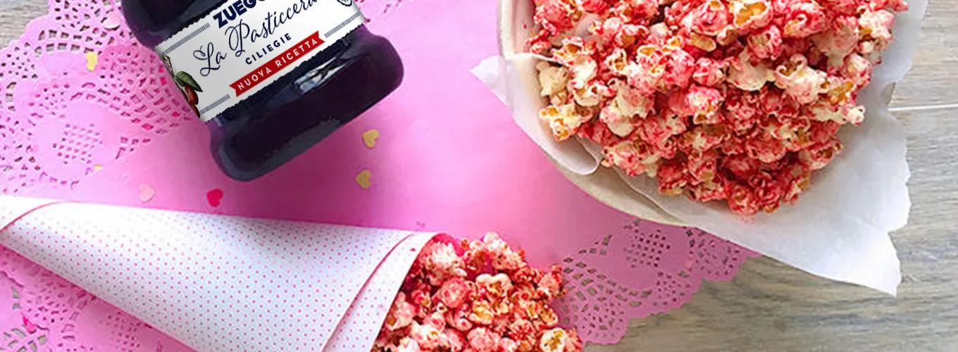Popcorn rosa alle ciliegie