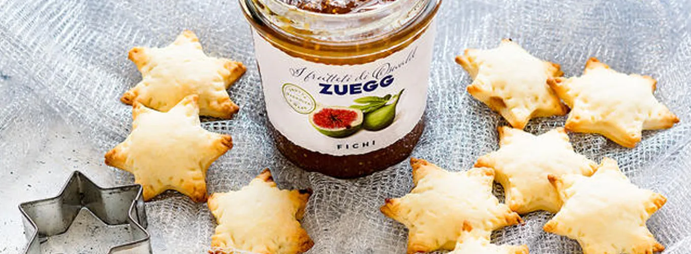 Stelline di brisè con pecorino e fichi